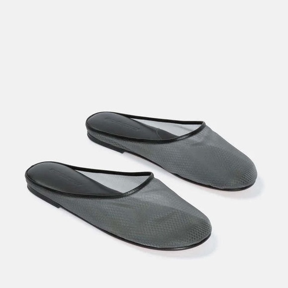 Rachel Comey Gray Bully Sheer Mesh Knit Slides Slip On Flats Size 8 - Picture 2 of 9